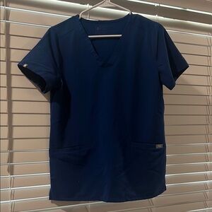 Figs Midnight Blue V-Neck Scrub Top